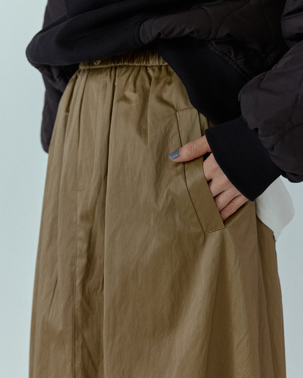 flared leather skirt | F A S H I R U