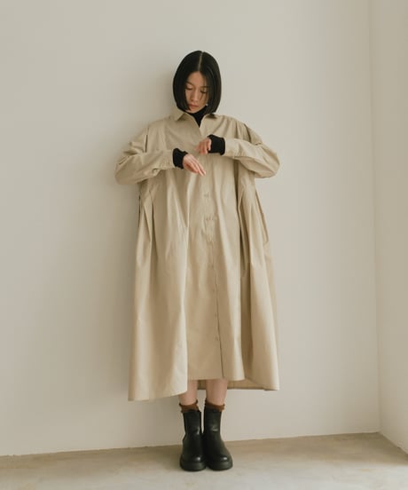 flared shirt op/2color