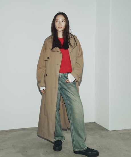 【FINE】mohair & wool crew neck vest/3color