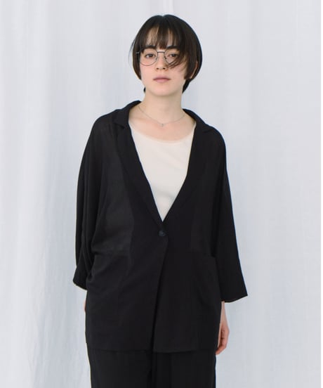 sheer dolman sleeves jacket