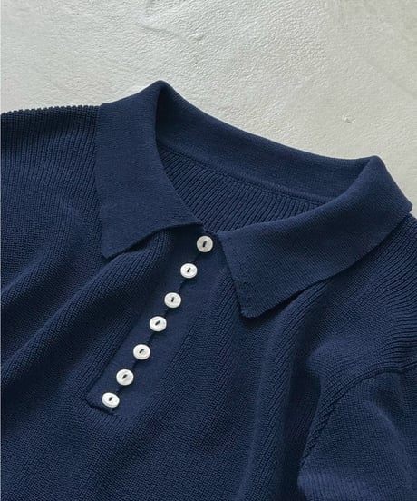 half sleeve knit polo / 3color