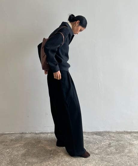 【FINE】layered waist wool pants/3color/2size