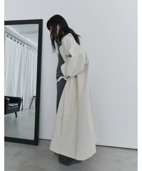 reversible balmacaan long coat / 2color