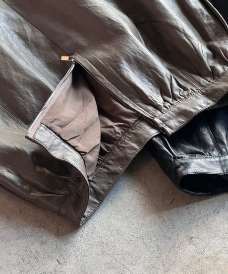 square leather skirt 2size/2color