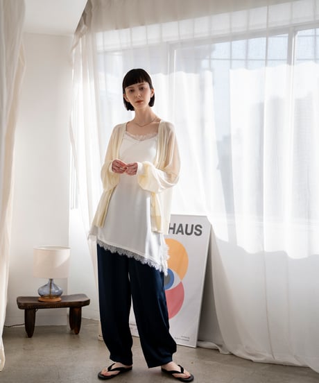 silk-like drawstring pants