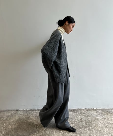 【FINE】layered waist wool pants/3color/2size