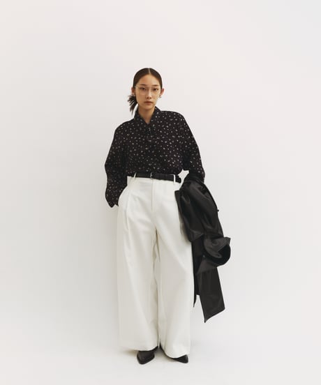 【FINE】tiny flower tie blouse/2color