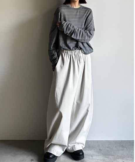 wool blend multi border tops/3color