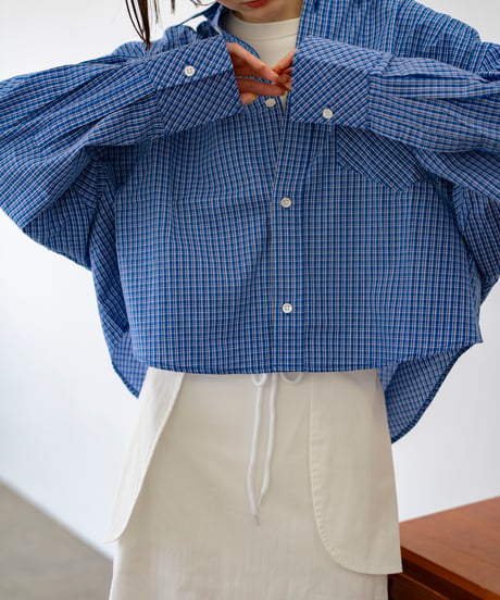 bias pocket check shirts(lightweight)【original color】/2color