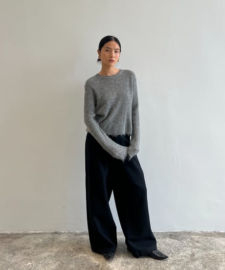 【FINE】layered waist wool pants/3color/2size