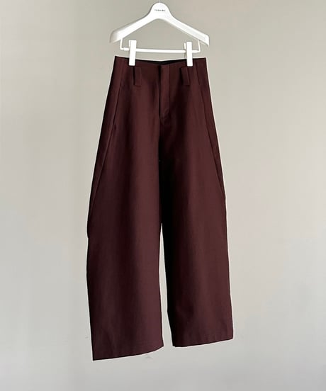 burgundy curve pants/3size