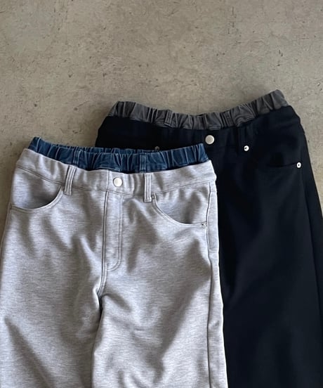denim layered jogger pants/2color/2size