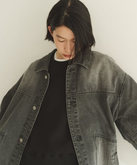 gradation denim jacket/2color