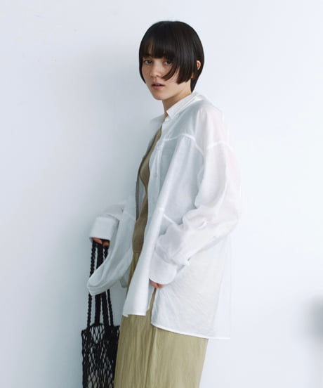 sheer relaxed shirt / 2color