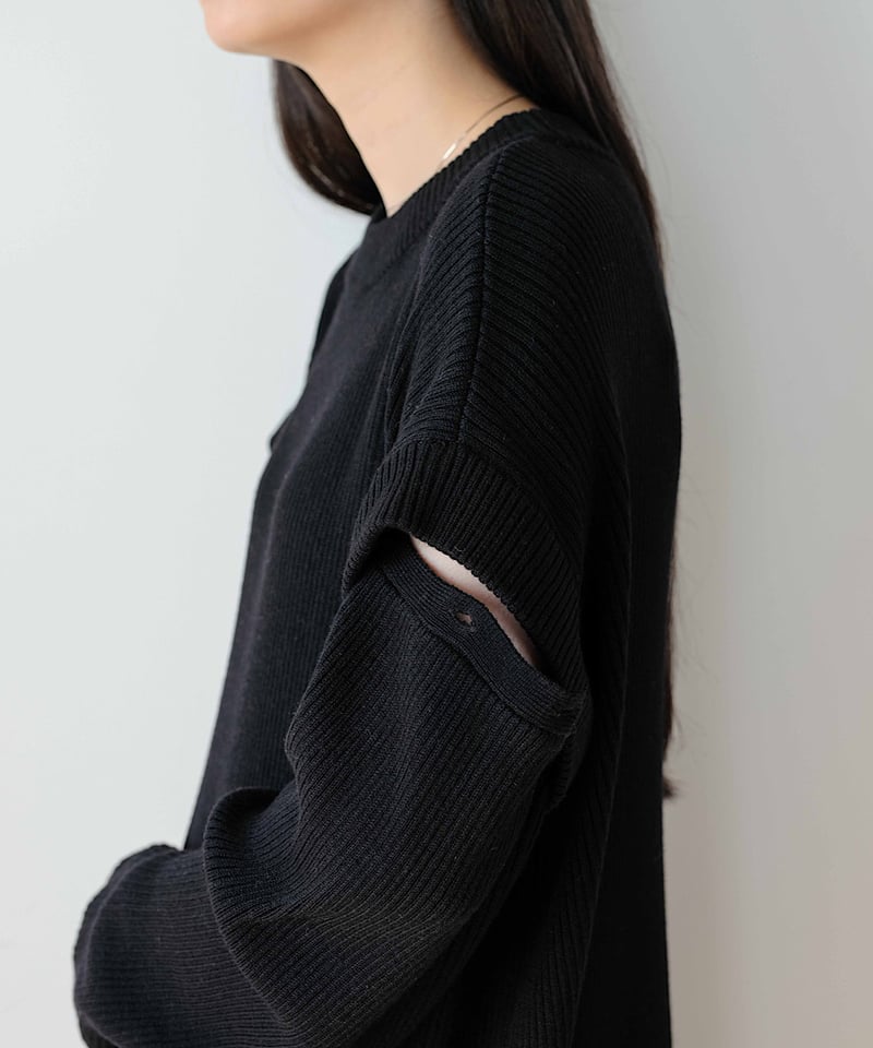 switch sleeve rib knit OP/2color | F A S H I R U