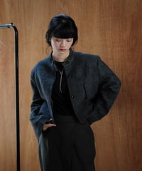 heather stand collar jacket/2size