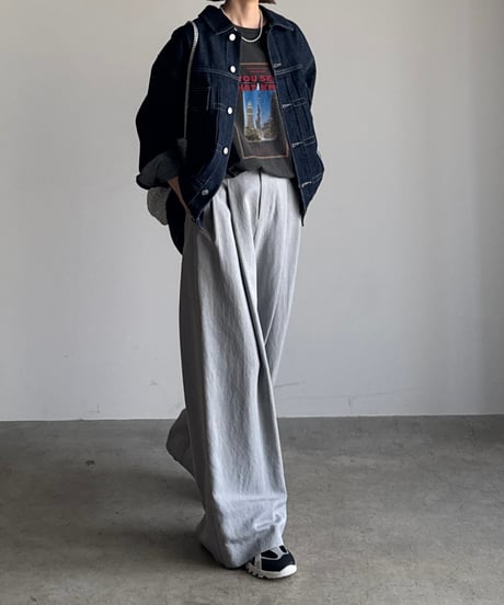two tuck tencel wide slacks/2size/3color