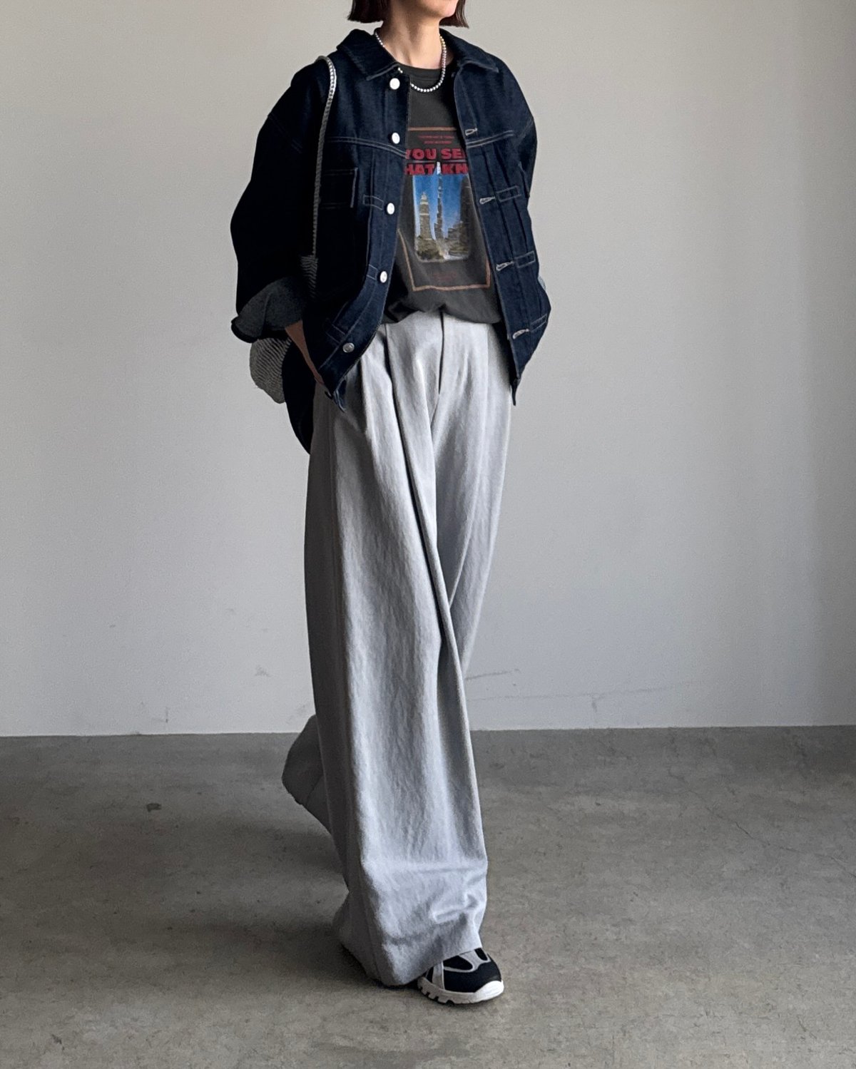 two tuck tencel wide slacks/2size/3color | F A  