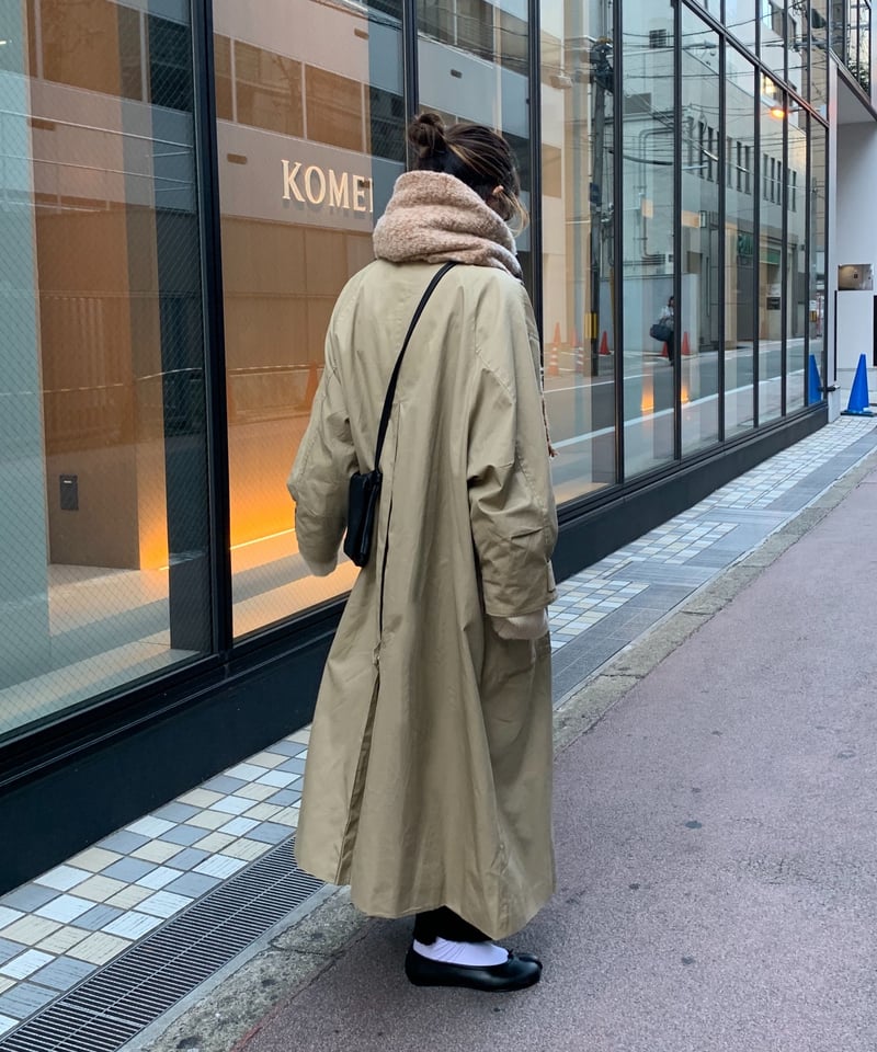 一部予約】soutien collar coat-long-/3colors beige/...