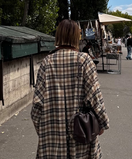 check soutien collar coat