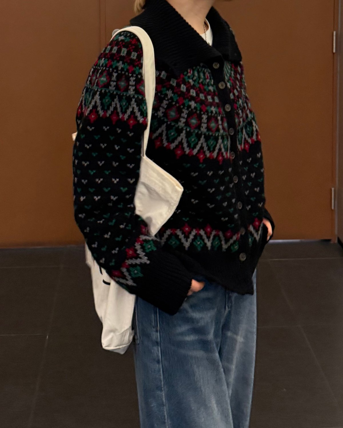 wool fair isle cardigan | F A S H I R U