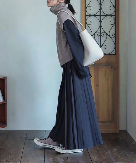2way pleated jumper skirt/2size
