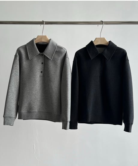 puffy touch polo top/2color