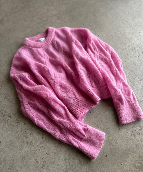 patterned mesh knit/2color