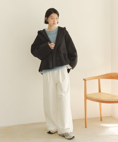 mohair blend mixed color knit/4color