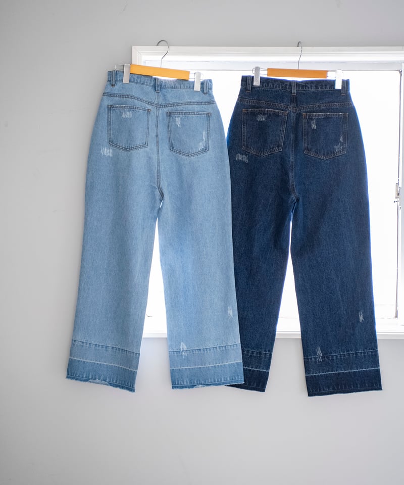 damaged loose straight denim | F A S H I R U
