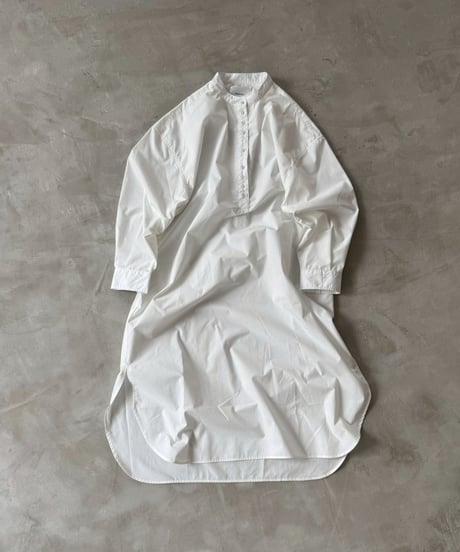 band collar shirt dress