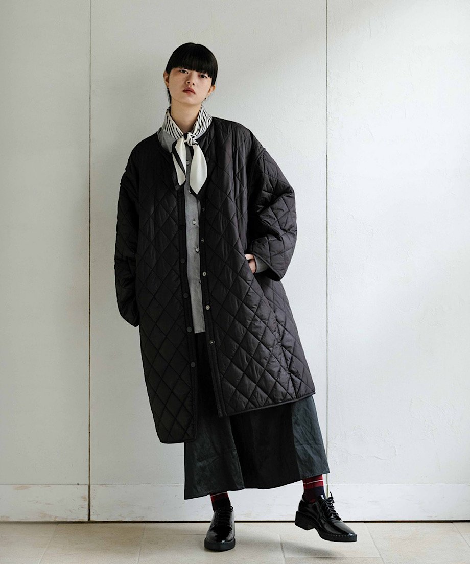 quilte long coat | F A S H I R U