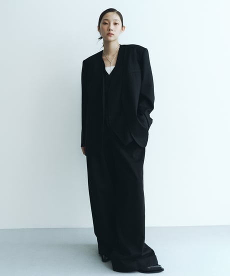 【FINE】tencel front layered vest
