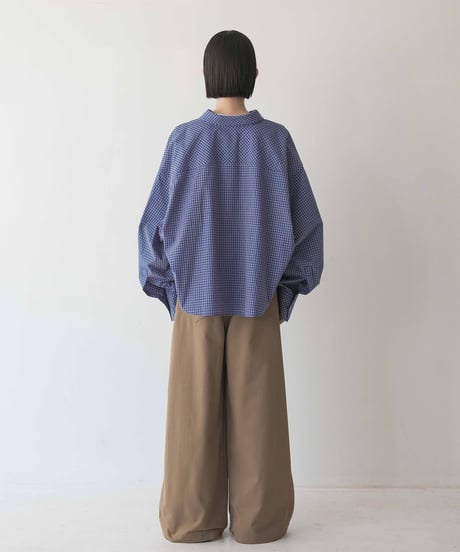 bias pocket check shirts/2color