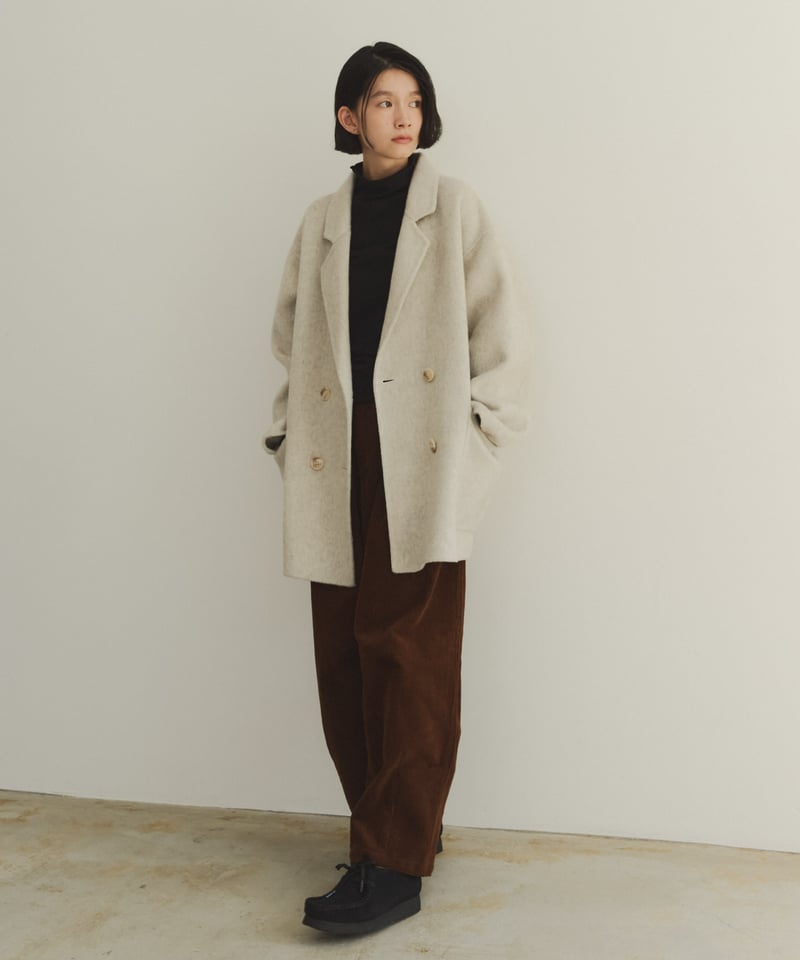 wool double face middle coat/3color | F A S H I wool double face middle coat/3color | F A S H I