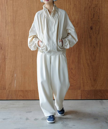 gather stand collar track jacket / 2color