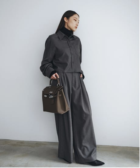 【FINE】uneven hem shirt jk（setup対応）/2color