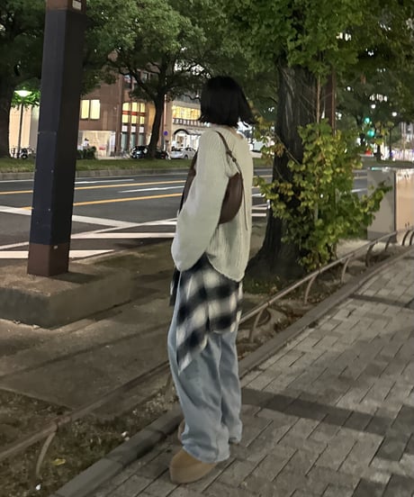loose denim pants/2size