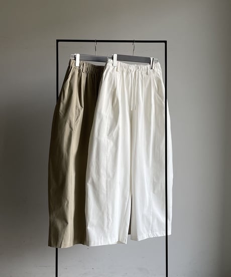 smooth cotton loose tapered pants/3color