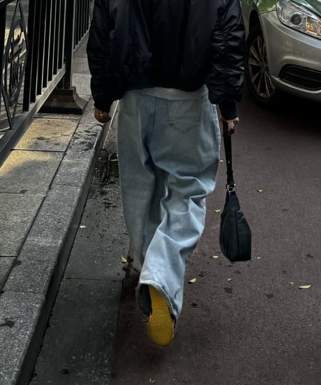 loose denim pants/2size