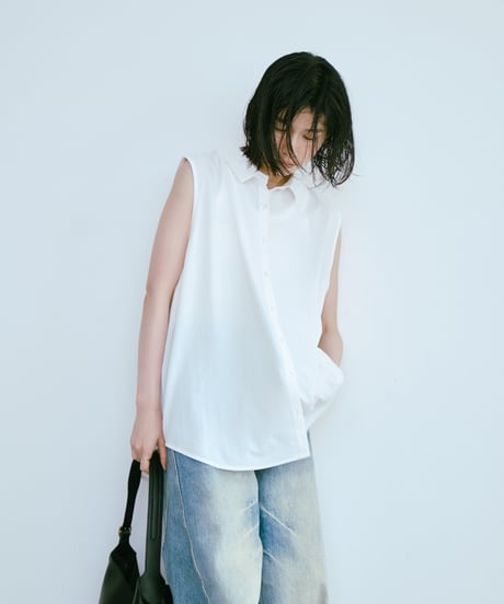 soft sleeveless airy blouse