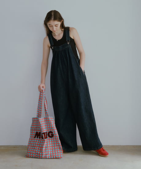 wide denim overall