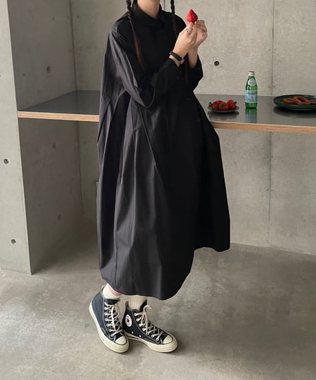 flared shirt op/2color