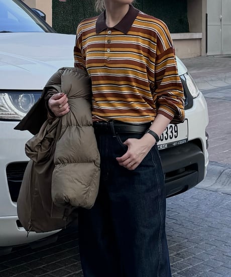 border knit polo