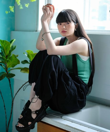 cargo pants with suspenders/2color