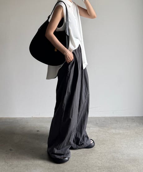 loose gloss shaka pants/3color