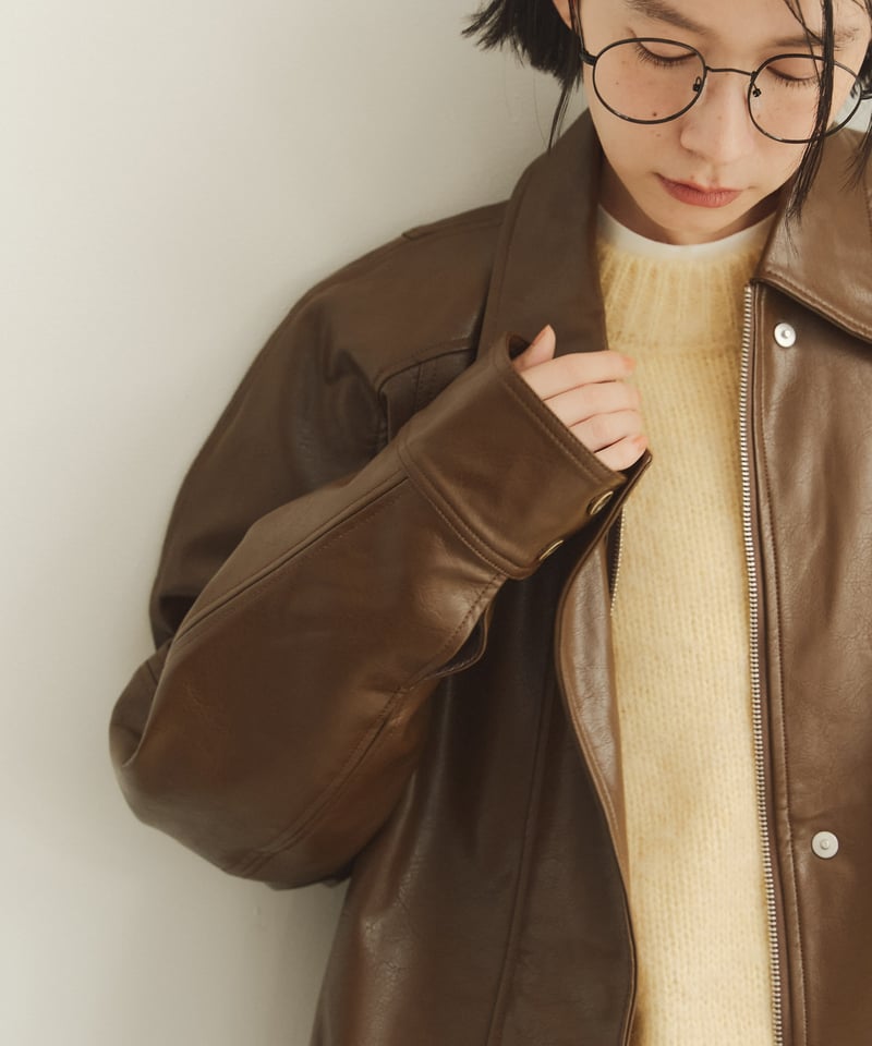 synthetic leather blouson/2color | F A S H I R U synthetic leather blouson/2color | F A S H I R U