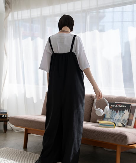 ruched strap jumpsuit