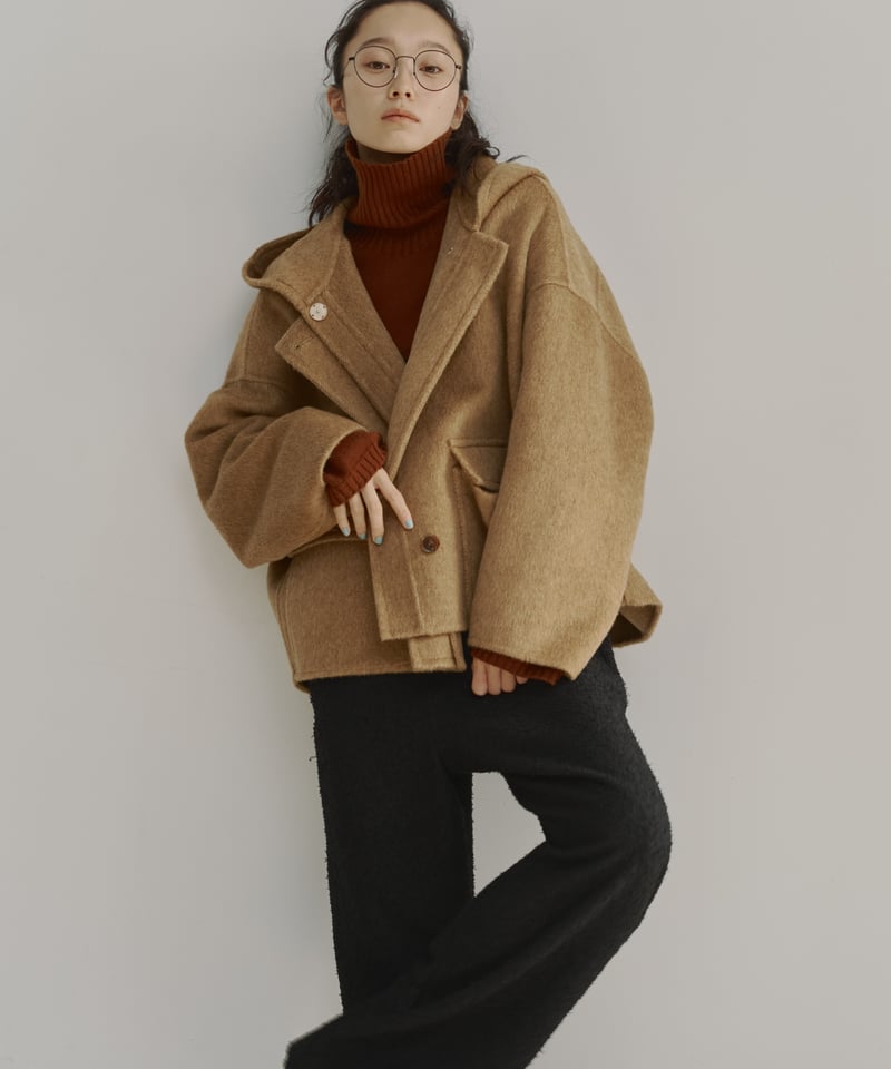 ジャケット・アウター FASHIRU hoodie wool short coat ジャケット・アウター FASHIRU hoodie wool short coat hoodie