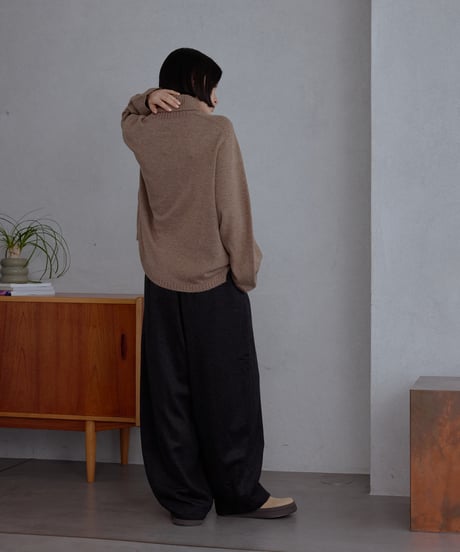 wool blend setup pants/2color